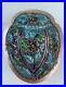 Antique-Chinese-Export-Silver-Blue-Enamel-Snuff-Box-Compact-3-1-2-Scarab-Shape-01-syh