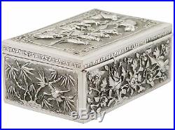 Antique Chinese Export Silver Box 1850-1899