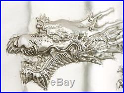 Antique Chinese Export Silver Box by Wang Hing Hong Kong Circa 1890