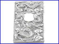 Antique Chinese Export Silver Card Case 1800s
