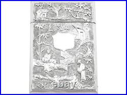 Antique Chinese Export Silver Card Case Circa 1870