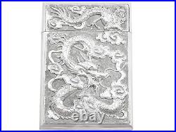 Antique Chinese Export Silver Card Case Circa 1870
