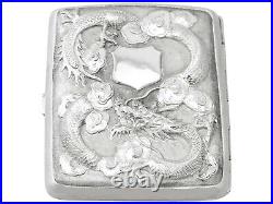 Antique Chinese Export Silver Cigarette / Card Case
