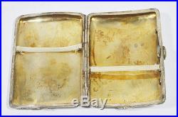Antique Chinese Export Silver Cigarette Case Box Sign Kl 96 Gr