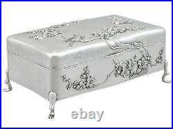 Antique Chinese Export Silver Jewellery Box Circa 1895