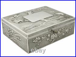 Antique Chinese Export Silver Locking Box Circa 1890