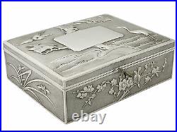 Antique Chinese Export Silver Locking Box by Heng Li