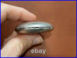 Antique Chinese Export Silver Round Pill / Snuff Box MK Mark