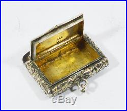 Antique Chinese Export Silver Snuff Box By Lee Ching Hong Kong