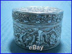 Antique Chinese Export Silver Storyteller Box