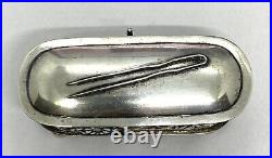Antique Chinese Export Silver Tuck Chang Hair Pin Box 89g 4.1/4