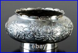 Antique Chinese Export Sterling Silver Bowl Sign Luen Wo
