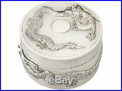 Antique Chinese Export Sterling Silver Box 1800s