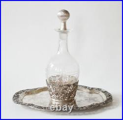 Antique Chinese Export Sterling Silver Dish And Bottle China