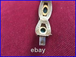 Antique Chinese Gilded Sterling Silver Enamel Bracelet Original Box