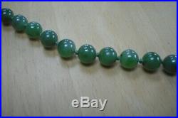 Antique Chinese Jade silver mounted Bracelet & Necklace Jewellery, original box