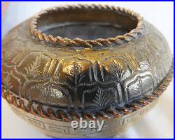 Antique Chinese Lidded Pot Silver & Copper pre 1900