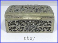 Antique Chinese Luen Wo Sterling Silver Box Signed
