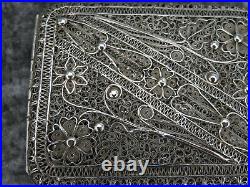Antique Chinese Or Russian Siver Filigree Case c1900
