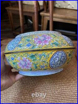 Antique Chinese Pair Cloisonne Box Qing China Asian