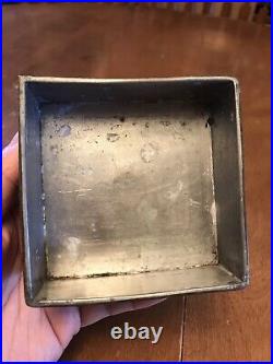 Antique Chinese Patkong Pewter Box With Stones Marked