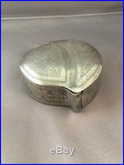 Antique Chinese Pewter Peach-shaped Opium Box