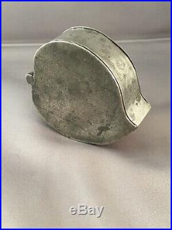 Antique Chinese Pewter Peach-shaped Opium Box