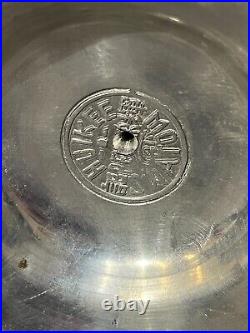Antique Chinese Pewter Tea / Tobacco Caddy Box jar Engraved World Globe 19th c
