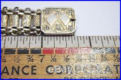Antique Chinese Signed Silver Bracelet, Chinese Hallmarks, Box Clasp, c1900, Quality