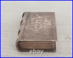 Antique Chinese Silver Box Book Shape Sterling Silver Collectibles Rare