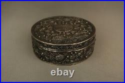 Antique Chinese Silver Box Case 19th Century