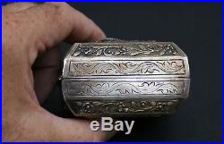 Antique Chinese Silver Box Mother O Pearl Straits Chinese Vietnam Nyonya