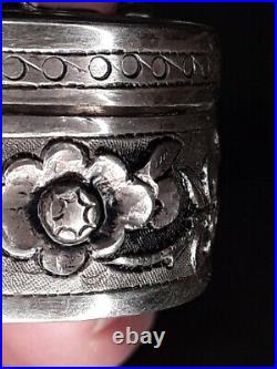 Antique Chinese Silver Box with repousse work