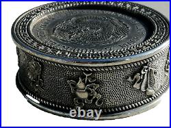 Antique Chinese Silver Coin Trinket Box