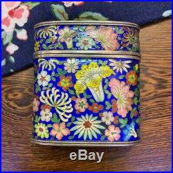 Antique Chinese Silver Enamel box with hallmark111g