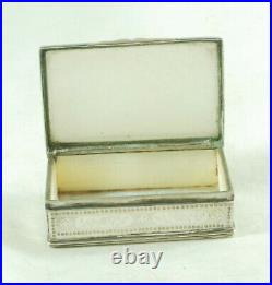 Antique Chinese Silver & MOP Snuff Box 5.2cm x 3.3cm CZX