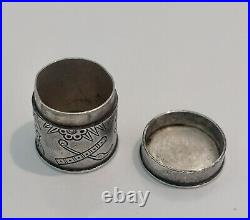 Antique Chinese Silver Opium Container Decorated