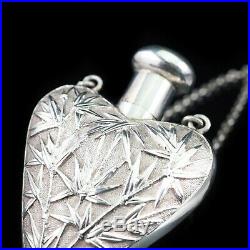 Antique Chinese Silver Perfume Bottle Wang Hing c. 1880