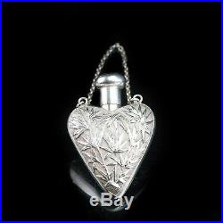Antique Chinese Silver Perfume Bottle Wang Hing c. 1880