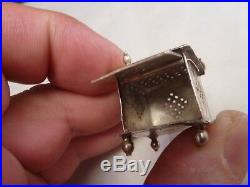 Antique Chinese Silver Pierced/Reticulated Cricket/Potpourri Box 1920s
