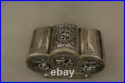 Antique Chinese Silver Plate Box Case