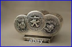 Antique Chinese Silver Plate Box Case