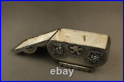 Antique Chinese Silver Plate Box Case