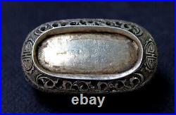 Antique Chinese Silver Pomander Box, Perfume Diffuser, Jade Cabochon