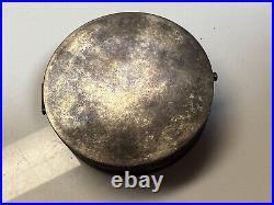 Antique Chinese Silver Repousse Flower Mirror Powder Compact Box China Dynasty