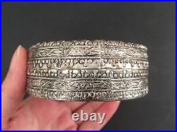 Antique Chinese Silver Repousse Peach Powder Compact Box Late Qing Minguo