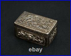 Antique Chinese Silver Snuff Box French Fla Market Find