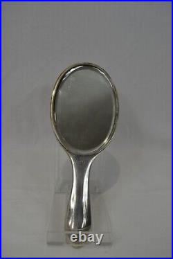 Antique Chinese Solid Silver Backed Hand Mirror Hallmarked