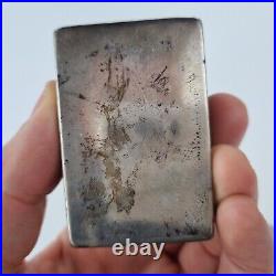 Antique Chinese Solid Silver Match Box Sleeve By Zee Sung Dragon