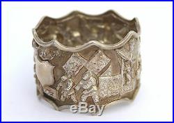 Antique Chinese Solid Silver Napkin Ring (R1265)